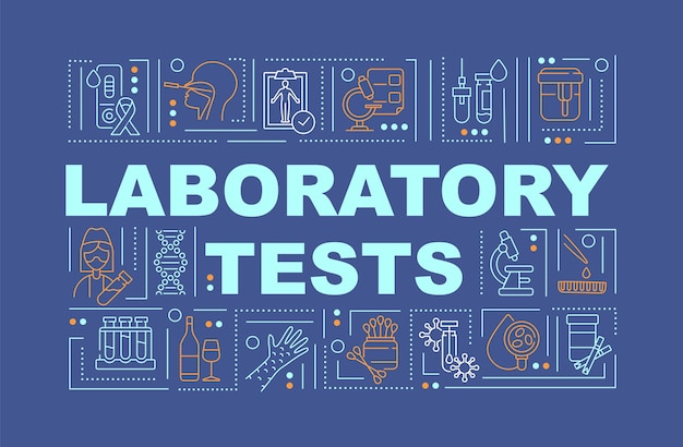 Laboratorium Testuje Ilustracje Banerów Pojęć Słownych