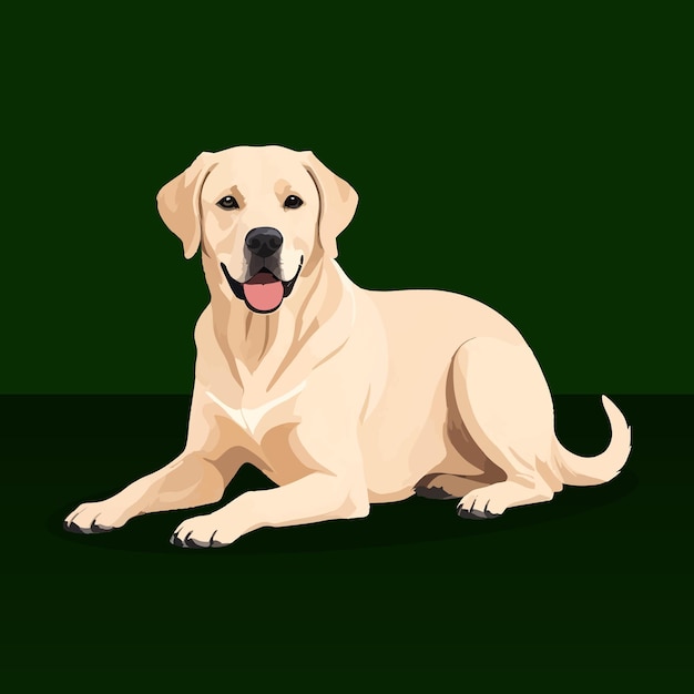 Labrador Dog Cartoon Vector Icon Ilustracja Logo psa zwierzęcego