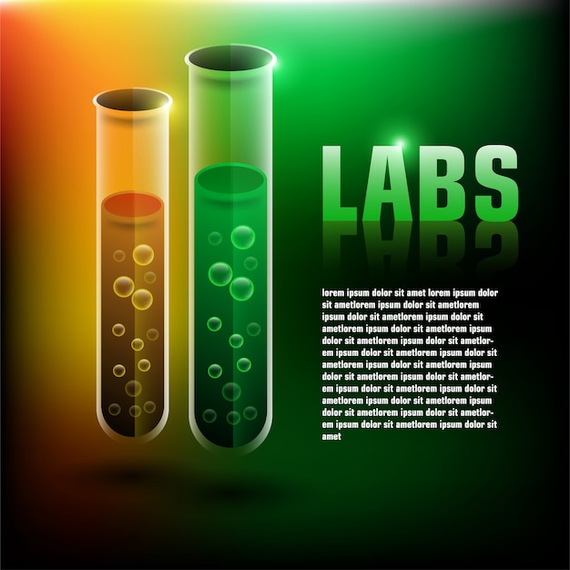 Labs Background With 3d Chemical Tube