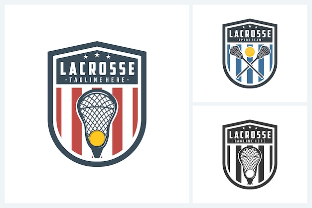 Lacrosse logo sportowy wzór szablon lacrosse sportowy emblemat wektor turniej lacrosse logo odznakę