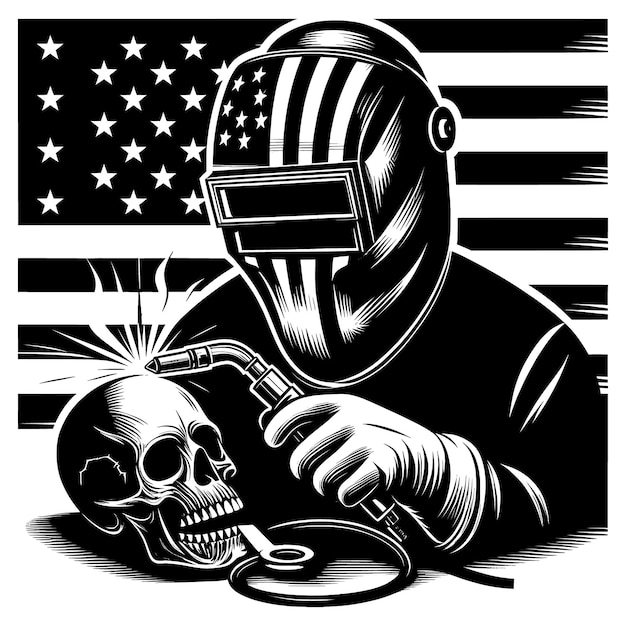 Łacznik Czaszki Z Flagą Usa Svgwelder Czaszka Wektorowy Plik Roboczy Plik Cięcia Clipart Wektorowy Szkielet Ho