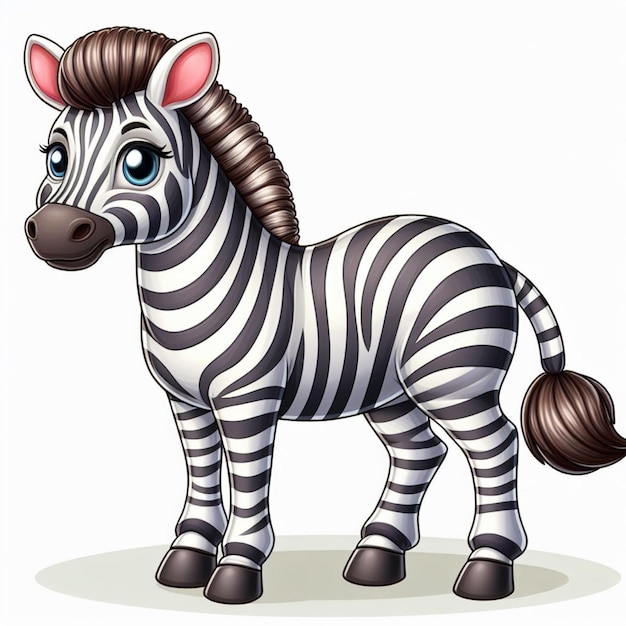 Plik wektorowy Ładna ilustracja kreskówki zebra vector