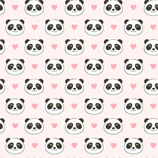 Ładna ilustracja tła z wzorem pandy