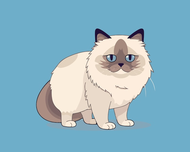 Plik wektorowy Ładna ilustracja wektorowa kota bobtail