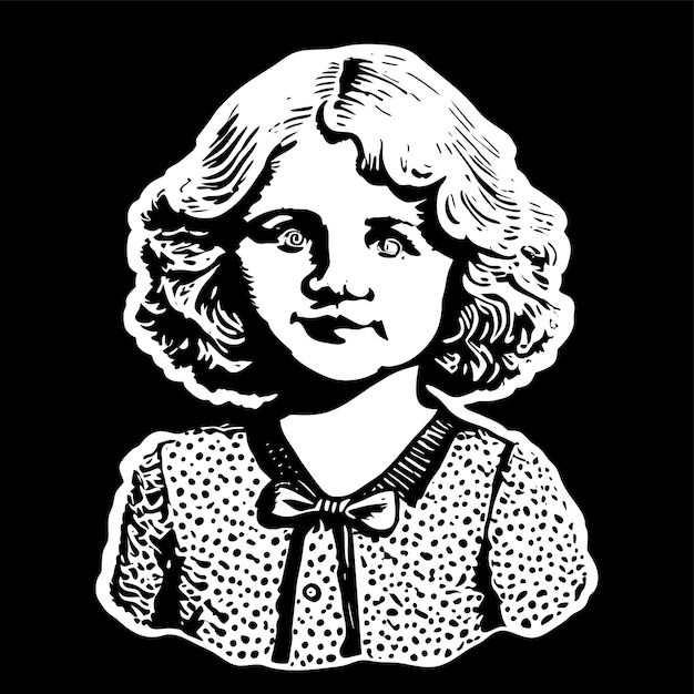 Plik wektorowy Ładna księżniczka chibi dziewczyna ręcznie rysowane kreskówka naklejka ikona koncepcja na białym tle ilustracja