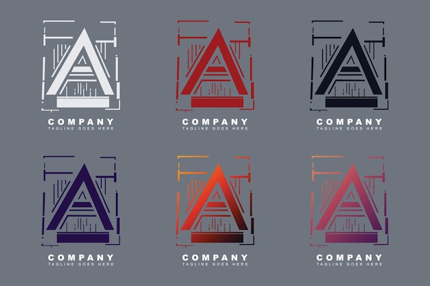 Plik wektorowy Ładne i profesjonalne pismo logo w stylu monogramu dla firmy architektonicznej lub projektowej