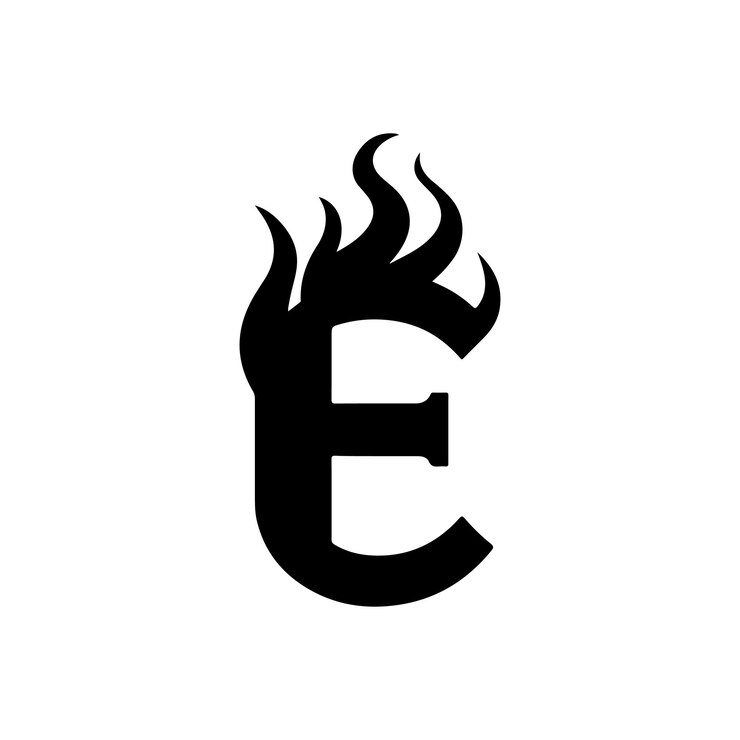 Wektor ładne logo o sylwetce litery e idealne dla eleganckich i współczesnych projektów brandingowych