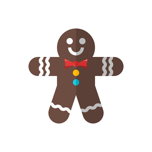 ładny gingerman w płaskiej konstrukcji