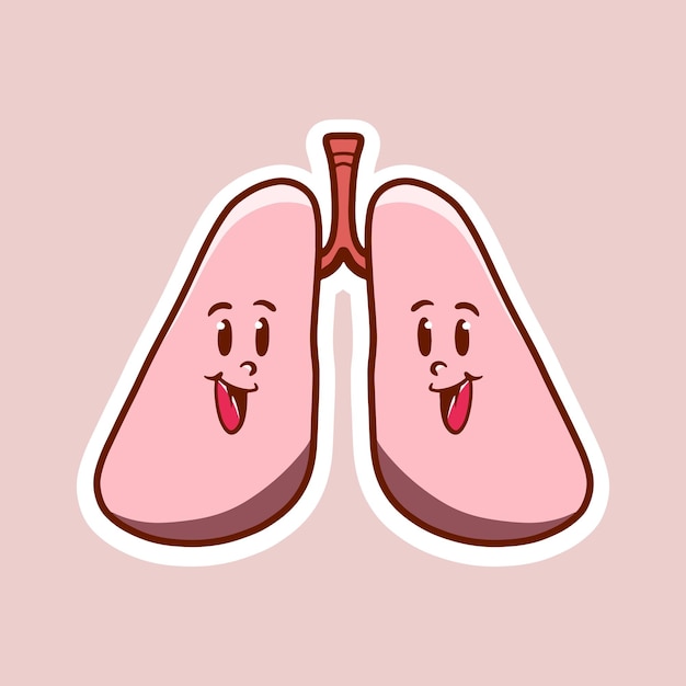 Ładny Ilustracja Płuc