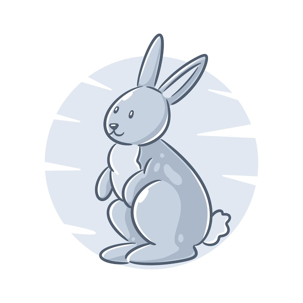 Plik wektorowy Ładny króliczek kreskówka projekt