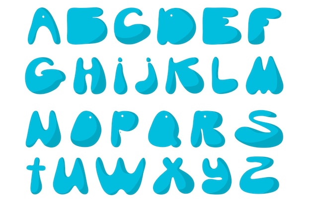 Ładny Ręcznie Rysowane Alfabet Wykonane W Wektorze Doodle Litery Do Projektowania Wektor Kreskówka Alfabet Białe Tło Zabawny Projekt Abc Dla Okładki Książki Plakat Karty Drukowania Na Ubraniach Dziecka