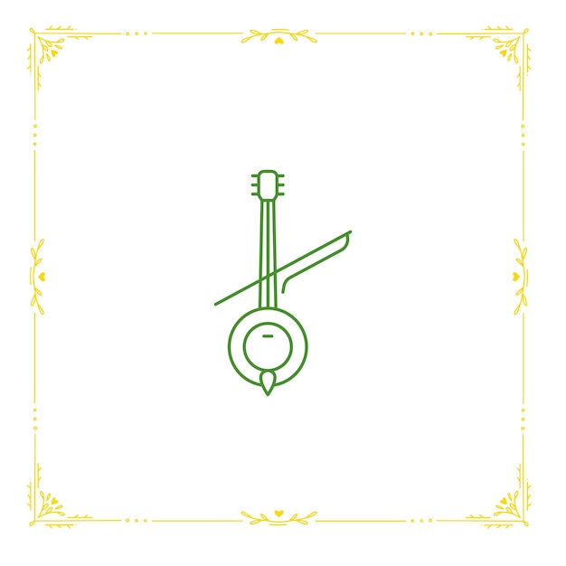Plik wektorowy Ładny, ręcznie rysowany instrument muzyczny kawaii