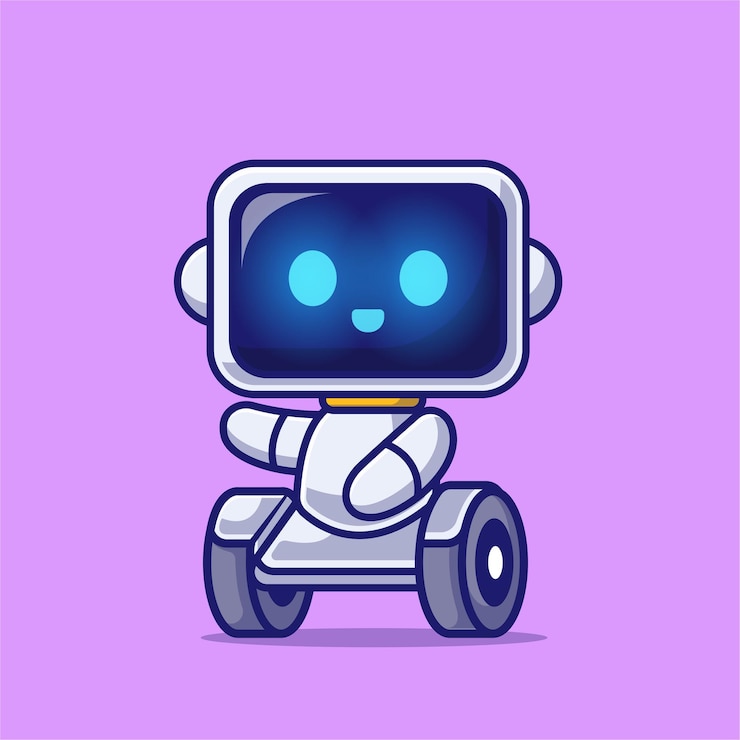 Wektor ładny robot machający ręką kreskówka wektor ikona ilustracja nauka technologia ikona koncepcja na białym tle
