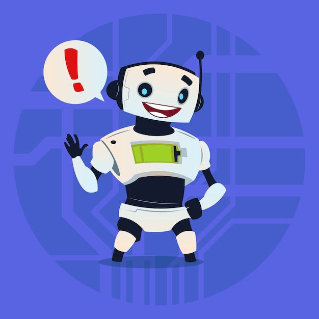 Ładny robot szczęśliwy
