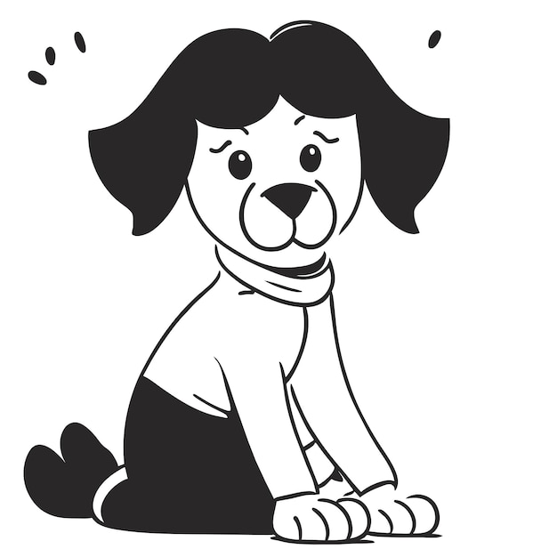 Ładny Shiba Inu Pies Ręcznie Rysowane Kreskówka Naklejka Ikona Koncepcja Na Białym Tle Ilustracja