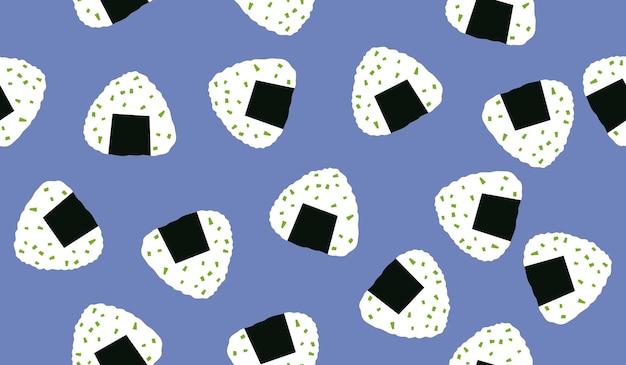 Ładny wektorowy wzór tła onigiri