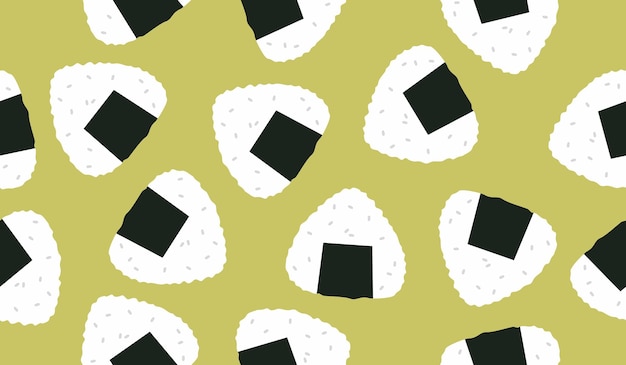 Ładny wektorowy wzór tła onigiri