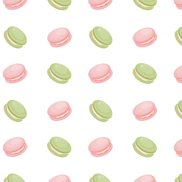 Ładny wzór macarons, ilustracji wektorowych
