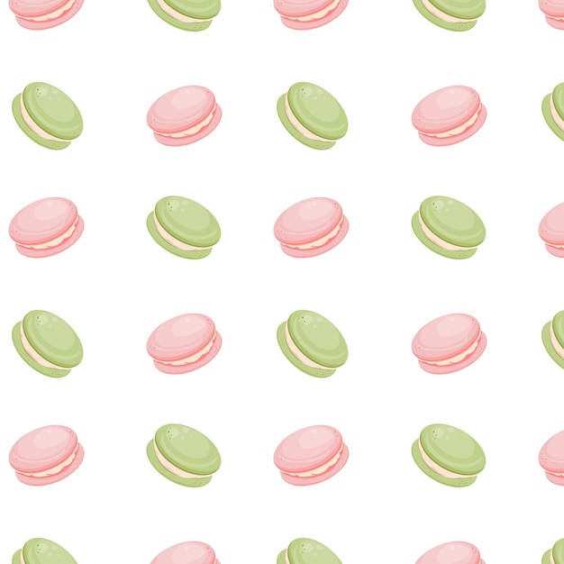 Ładny Wzór Macarons, Ilustracji Wektorowych