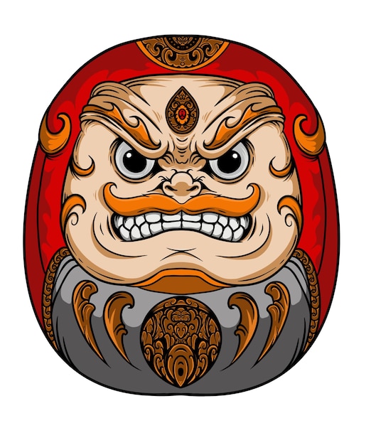 Plik wektorowy lalka daruma