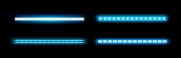 Lampa neonowa z paskiem o zimnym świetle do pomieszczeń