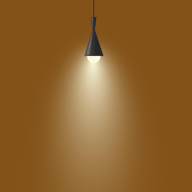 Plik wektorowy lampa żyrandolowa wektorowa na brązowym tle z lekkim zawieszeniem