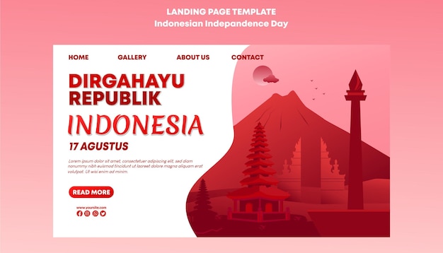 Landing Page Dzień Niepodległości Indonezji