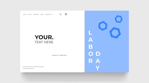 Landing Page Dzień Pracy W Minimalistycznym Stylu Na Stronę Internetową