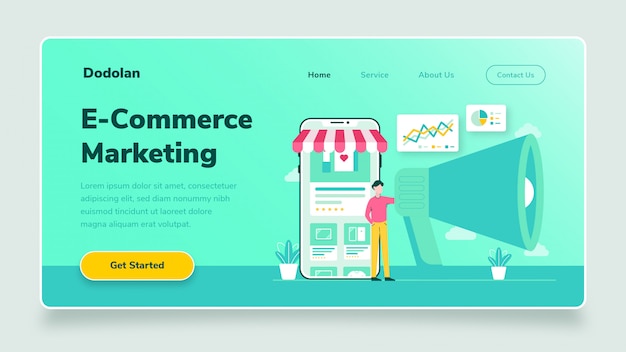 Landing Page E-commerce Marketing Zakupy Online Mieszkanie