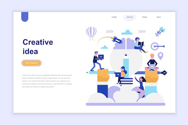 Landing Page Template Of Creative Idea