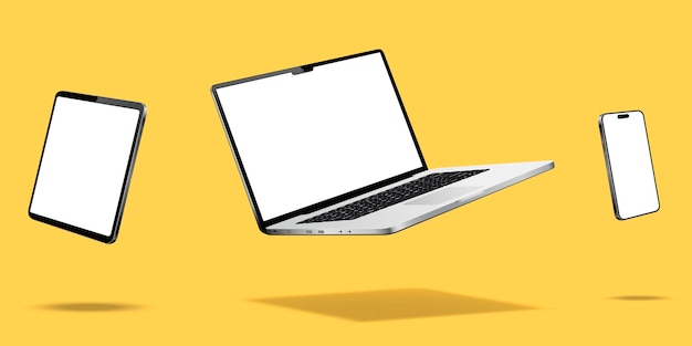Laptop, tablet i telefon komórkowy