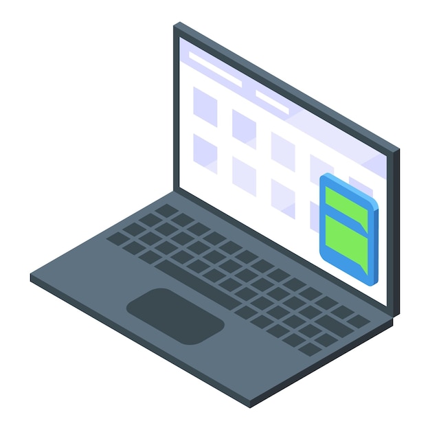 Laptop z kalendarzem internetowym i ikoną cyfrowego portfela do zarządzania wydatkami i budżetowania