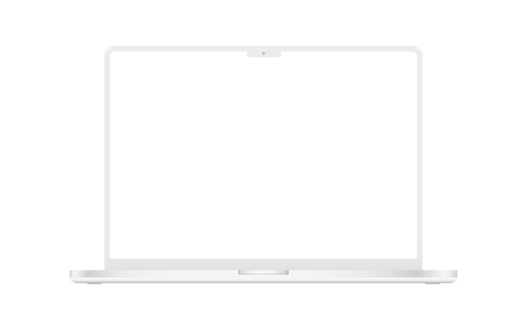 Laptopowy model z gliny izolowany na białym tle