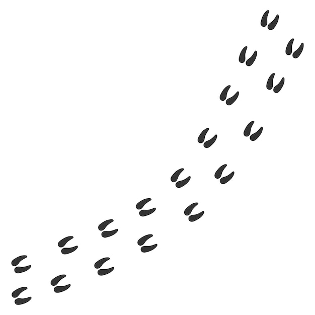 Łapy owcy Odciski łap zwierząt diagonalne Ślady zwierząt do odcisków Ilustracja wektorowa