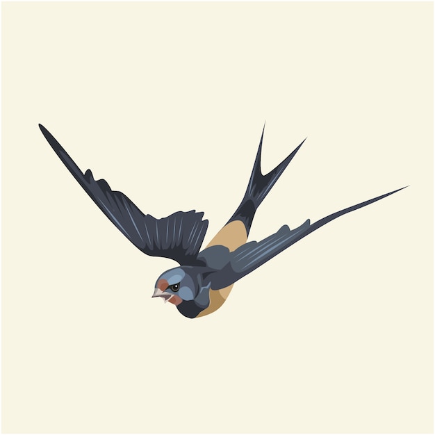 Plik wektorowy latający jaskółka ptaka