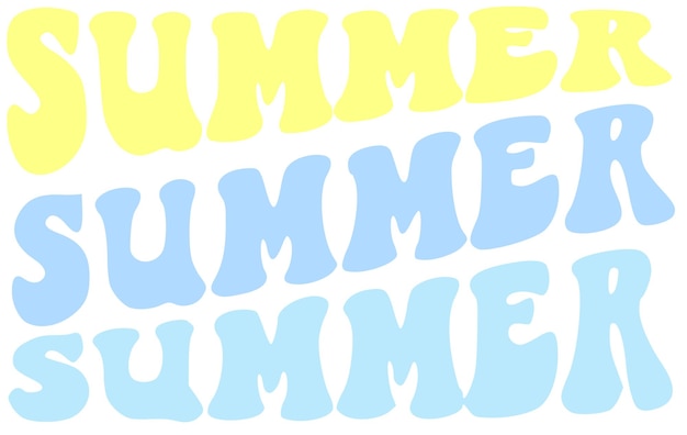 Plik wektorowy lato lato lato groovy kolor tekstu ilustracji wektorowych