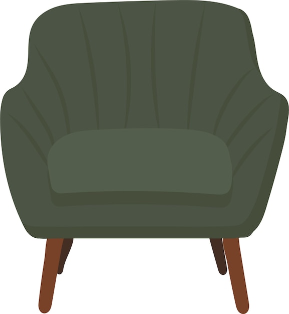 Łatwe Zielone Krzesło Ilustracja Wektora Wysokiej Jakości