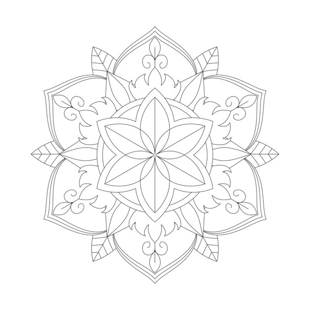 Łatwo edytowalna i skalowalna mandala kwiatowa