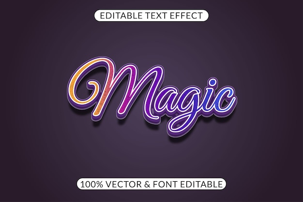 Łatwo Edytowalny Magiczny Efekt Tekstowy