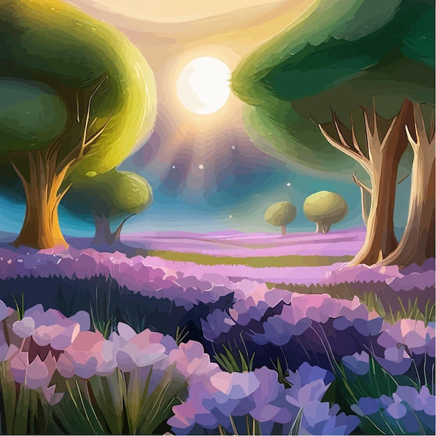 Lavender Pole Zachód Słońca Fioletowy Tło Francja Prowansja Wiosna Lato Pocztówka Baner Pachnący