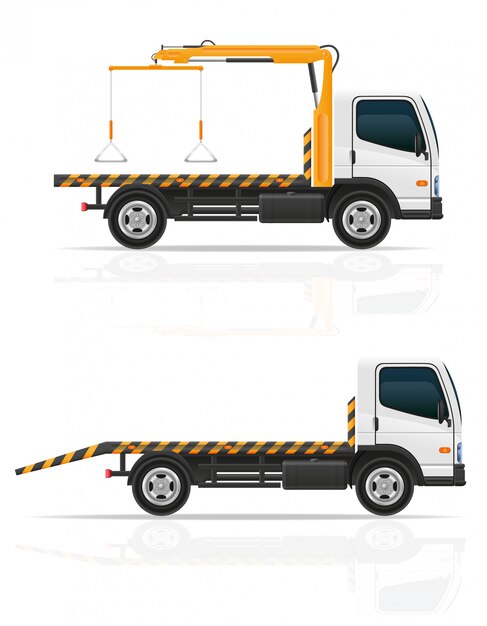 Laweta Dla Wad Transportowych I Ilustracji Wektorowych Samochodów Awaryjnych