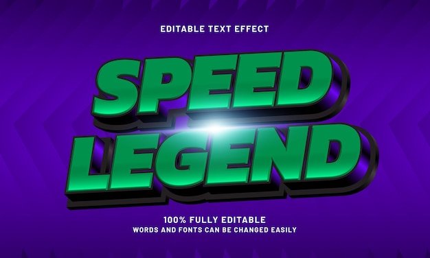 legend speed edytowalne efekty tekstowe z tematem prędkości i wyścigu