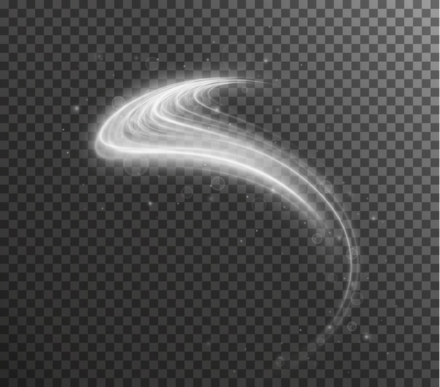 Plik wektorowy lekki biały efekt świetlny kręta krzywa białej linii wektor png