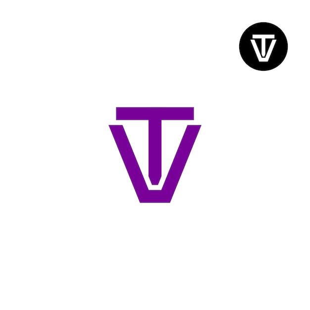 Lektura Tv Vt Monogram Logo Projekt Prosty