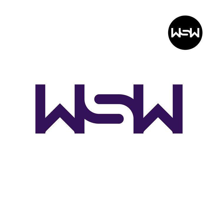 Wektor lektura wsw logo negatywna przestrzeń