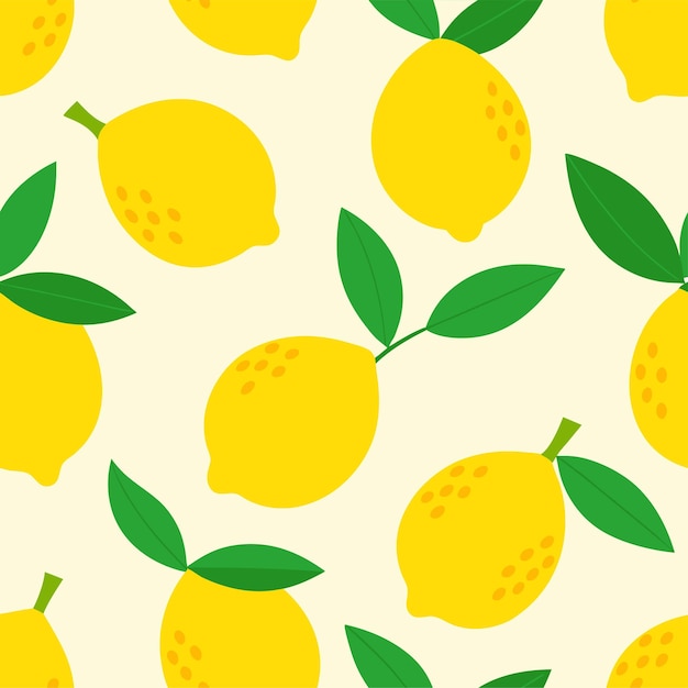 lemon fruit seamless pattern vector art i ilustracja