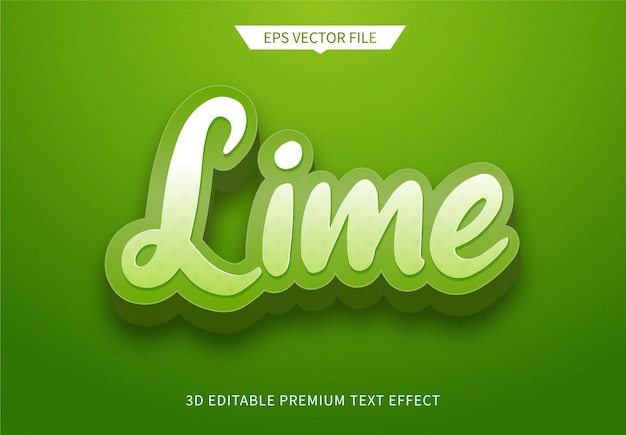 Lemon Green 3d Edytowalny Efekt Stylu Tekstu Text