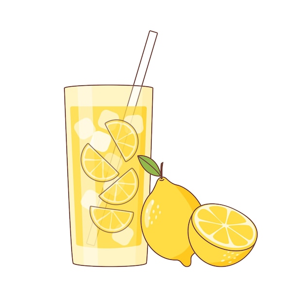 Lemoniada W Szkle Z Cytrynąx9