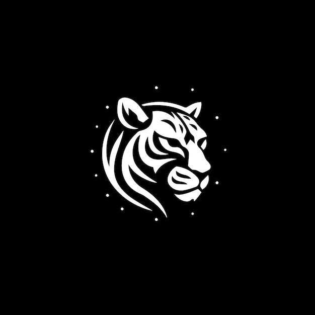 Leo Snow pard czarno-biała linia minimalistyczne logo