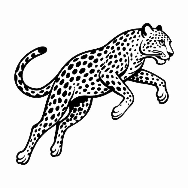 Leopard Pouncing svg